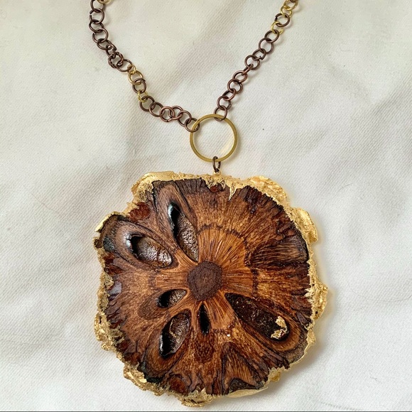 One of a Kind Banksia Wood Pod Pendant Necklace - Picture 3 of 8